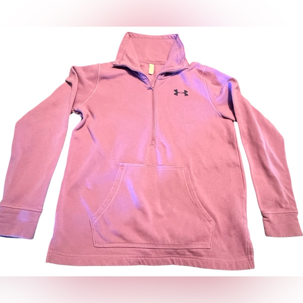 Under Armour Light Purple Half-Zip Pullover with Kangaroo Pocket